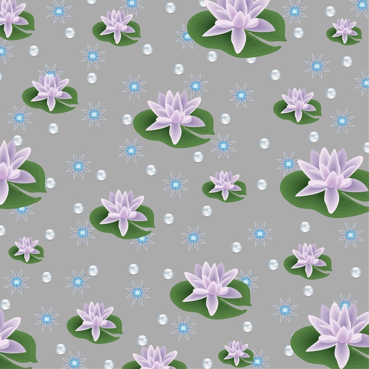 El fondo de la flor de loto tiene un patrón sin costuras.