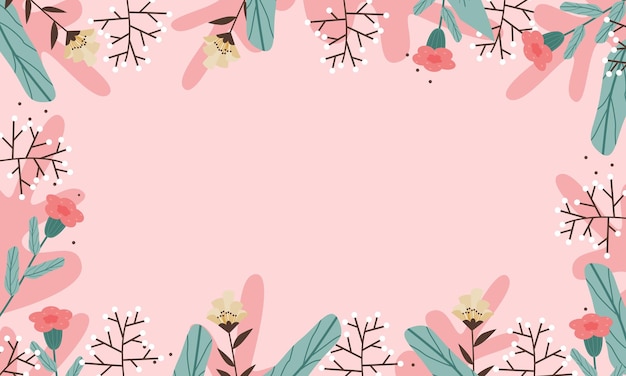 Vector fondo floral abstracto dibujado a mano con espacios para copiar