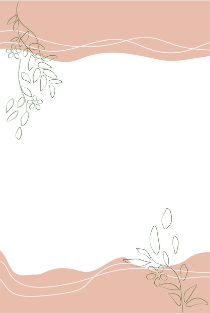 Fondo floral abstracto dibujado a mano vectorial