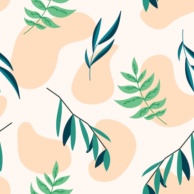 Fondo floral abstracto de patrones sin fisuras Vector patrón de primavera