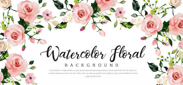 Fondo floral acuarela beautyful