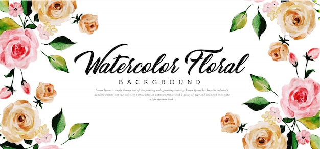 Fondo floral acuarela beautyful