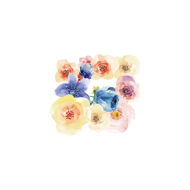 fondo floral de acuarela dibujado a mano