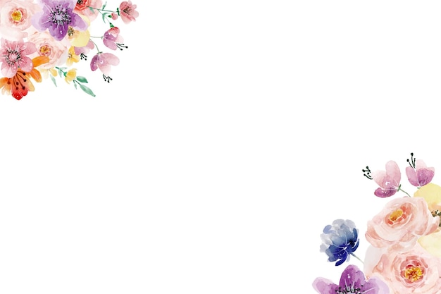 fondo floral de acuarela dibujado a mano