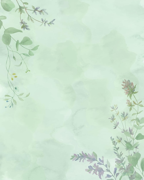 Fondo floral de acuarela Ilustración dibujada a mano para carteles, pancartas y tarjetas de felicitación