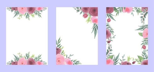 Vector fondo floral acuarela para tarjetas