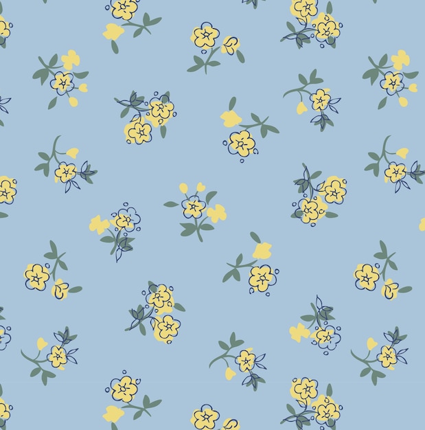 Fondo floral artístico universal creativo Texturas dibujadas a mano Patrones de flores gráficos de moda