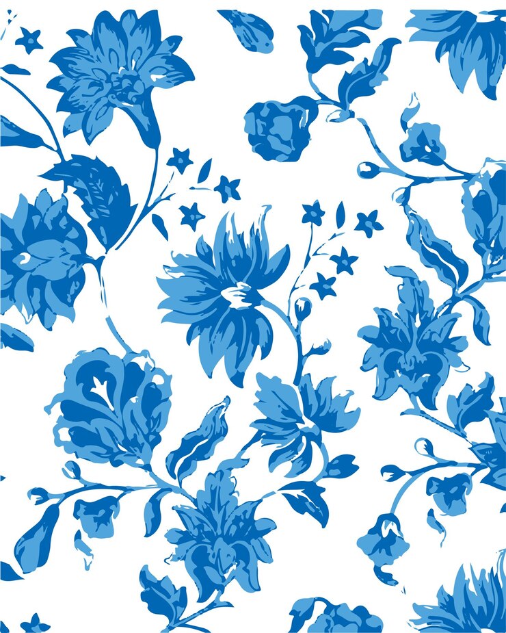 un fondo floral azul con flores azules y las palabras rosas azules