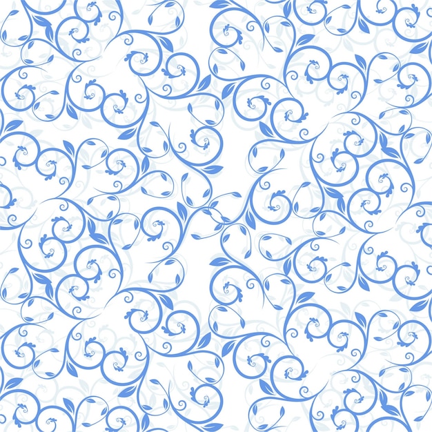 Fondo floral azul de patrón