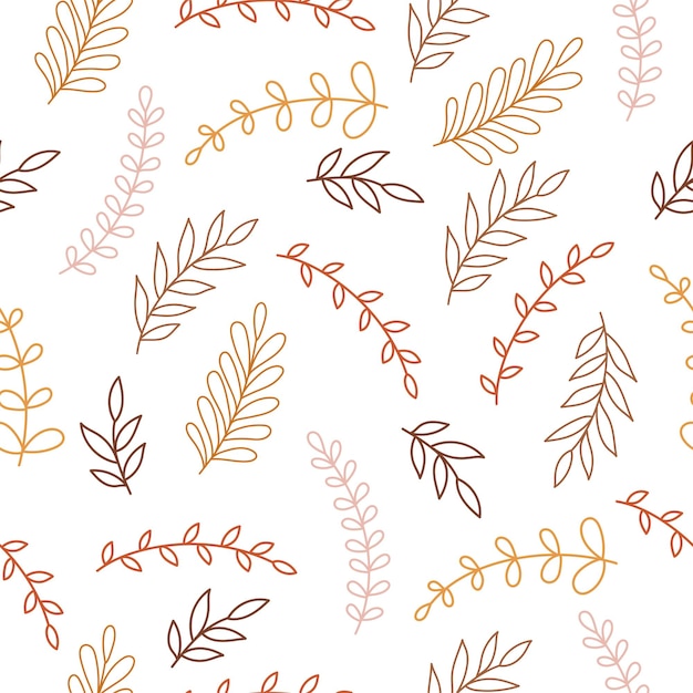 Vector fondo floral boho para decoración de vivero con lindas ramas.