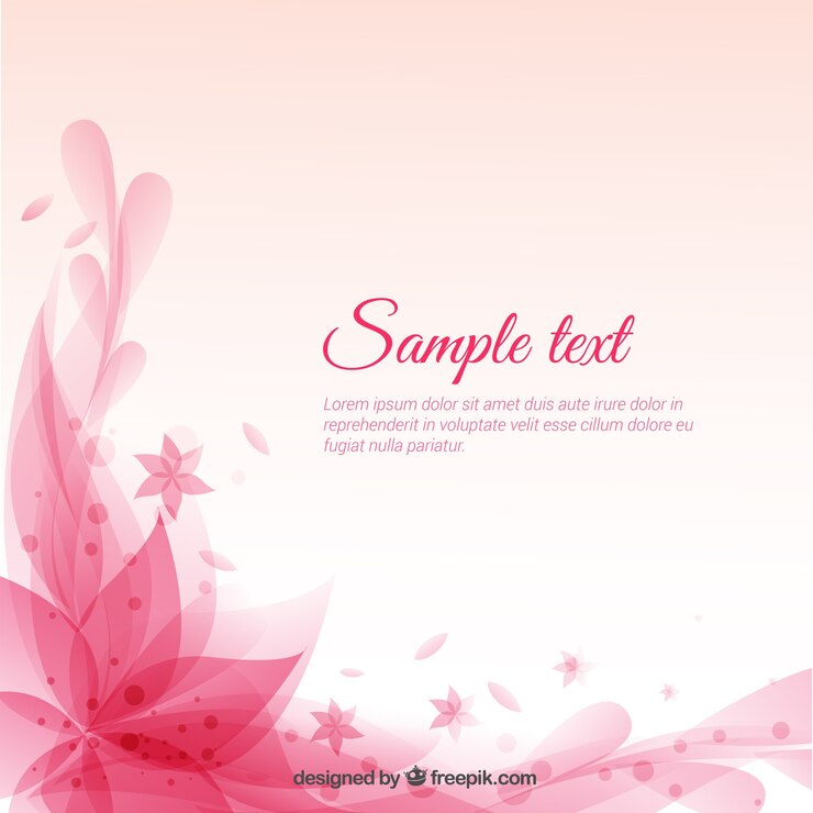 Vector fondo floral de color rosa