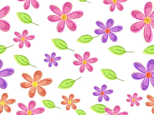 Fondo floral colorido del modelo inconsútil.