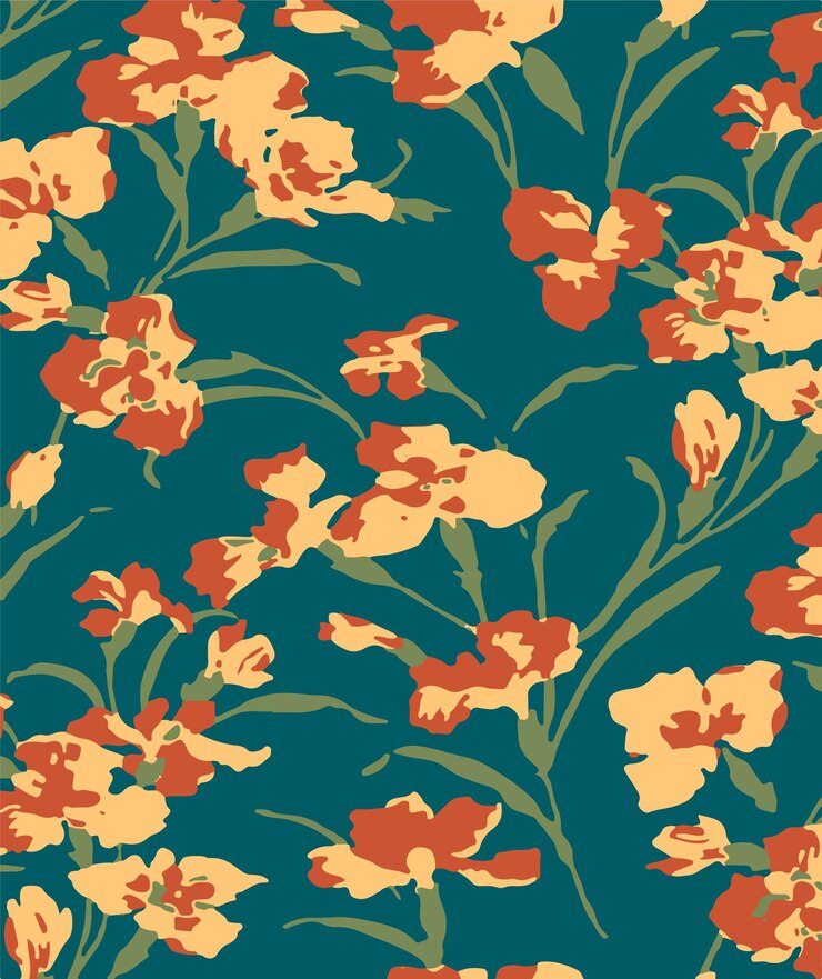 Fondo floral sin costuras flores lujosas patrón floral ilustración vectorial vintage
