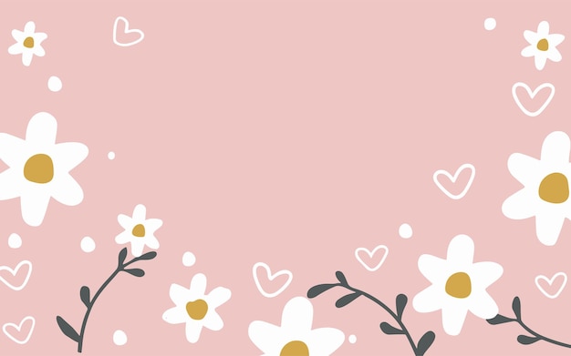 Vector fondo floral día de san valentín día de las mujeres día de las madres fondo