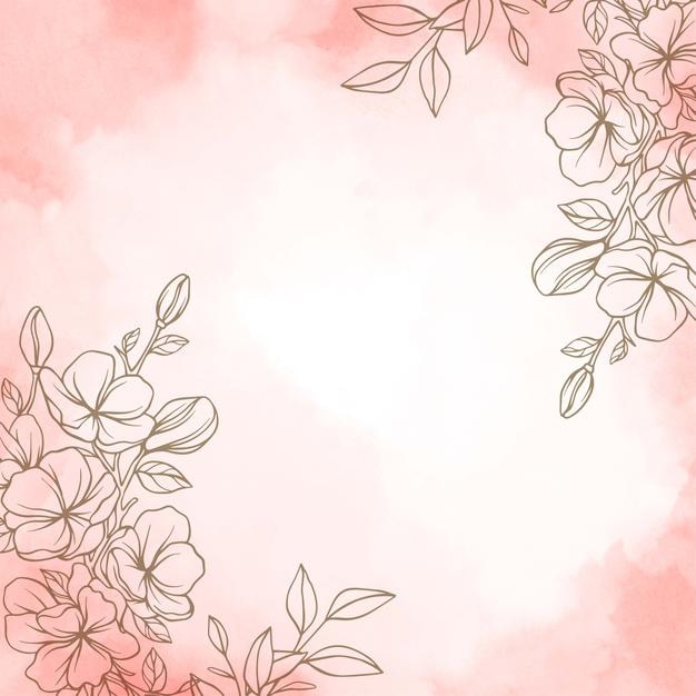 Fondo floral dibujado a mano para la belleza
