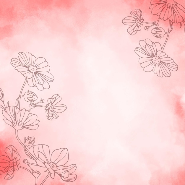 Fondo floral dibujado a mano para la belleza