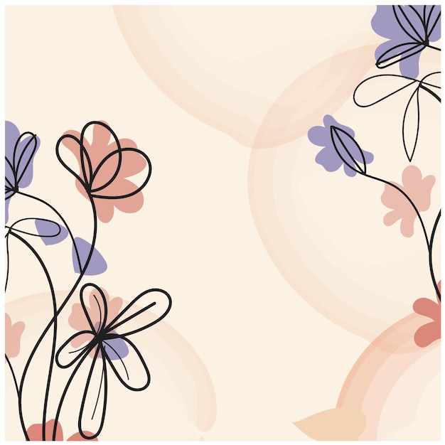 fondo floral dibujado a mano vectorial
