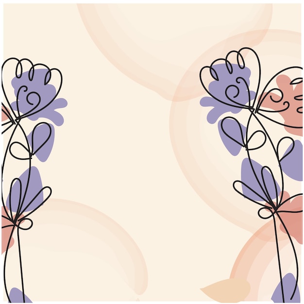 fondo floral dibujado a mano vectorial