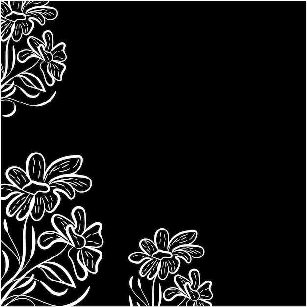 fondo floral dibujado a mano vectorial