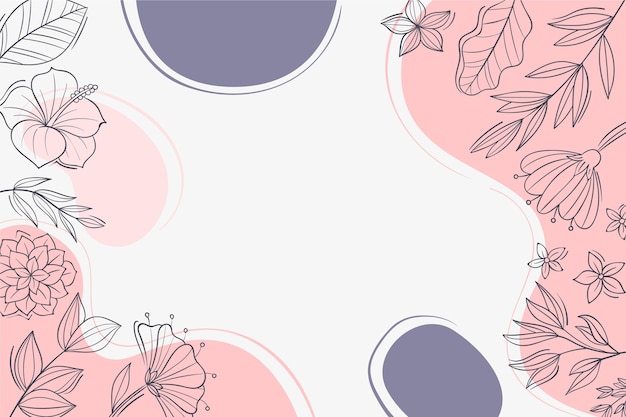 Vector fondo floral dibujado a mano