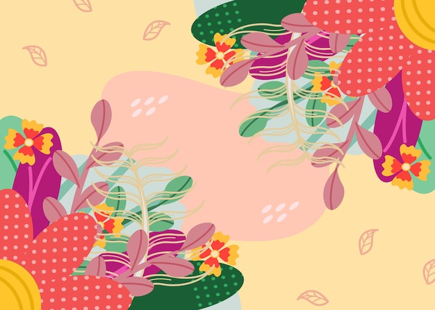 Fondo floral dibujado a mano