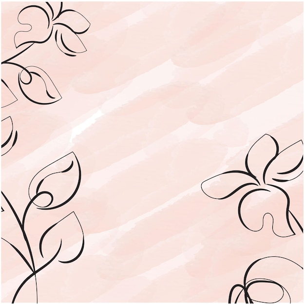 Fondo floral dibujado a mano