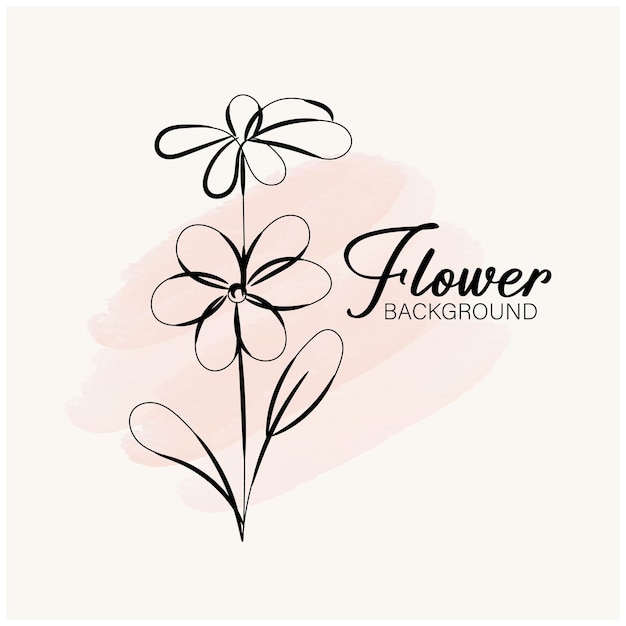 Fondo floral dibujado a mano