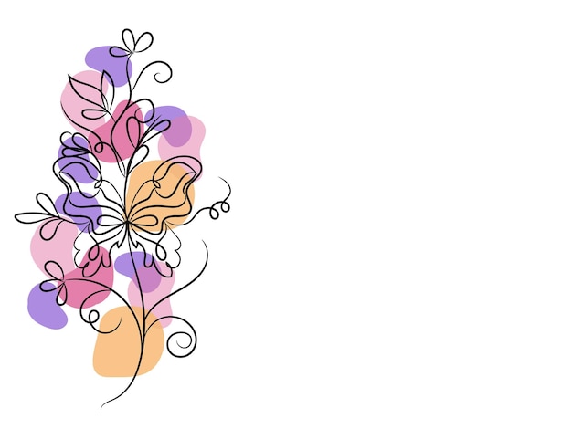 Vector fondo floral dibujado a mano