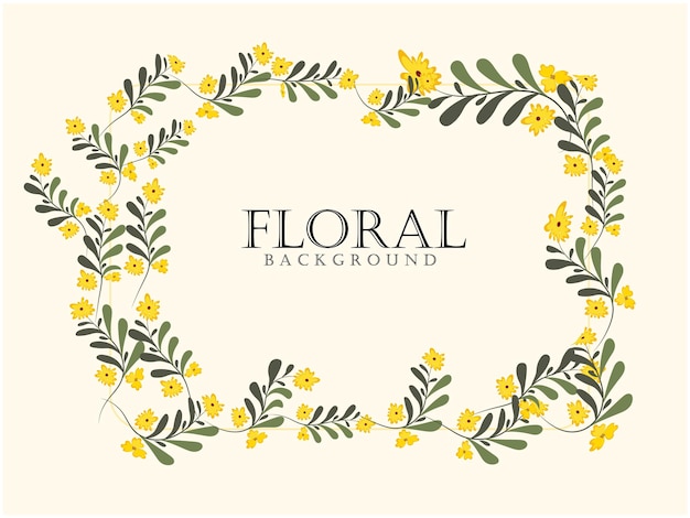 Vector fondo floral dibujado a mano