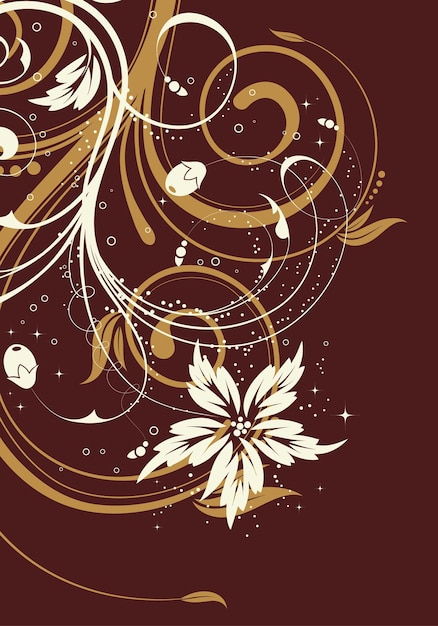 Fondo floral para diseño, ilustración vectorial