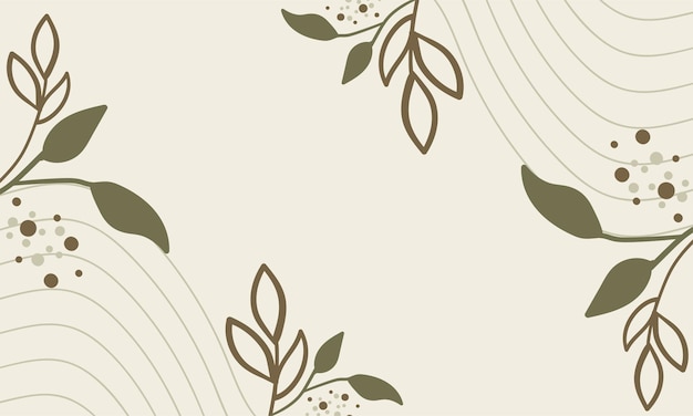 Fondo floral elegante con adorno de hojas y ramas