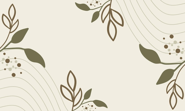 Vector fondo floral elegante con adorno de hojas y ramas