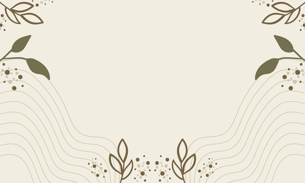 Fondo floral elegante con adorno de hojas y ramas
