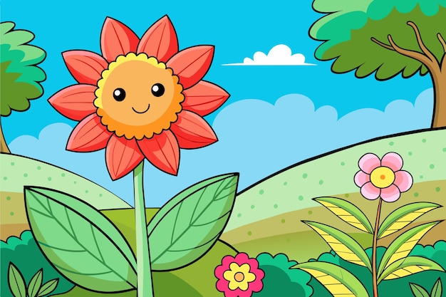 el fondo floral es el árbol