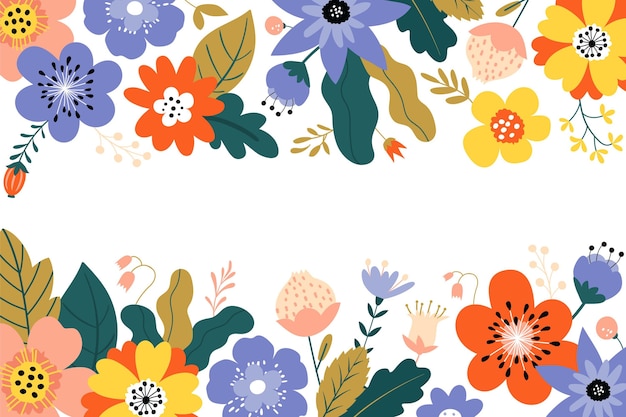 Vector fondo floral con espacio vacío