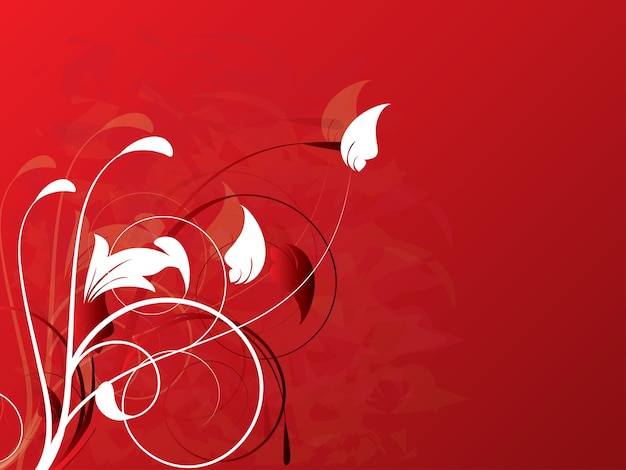 Fondo floral estacional con remolinos