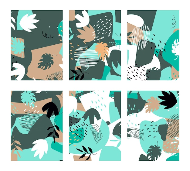 Fondo floral de estilo moderno colorido abstracto