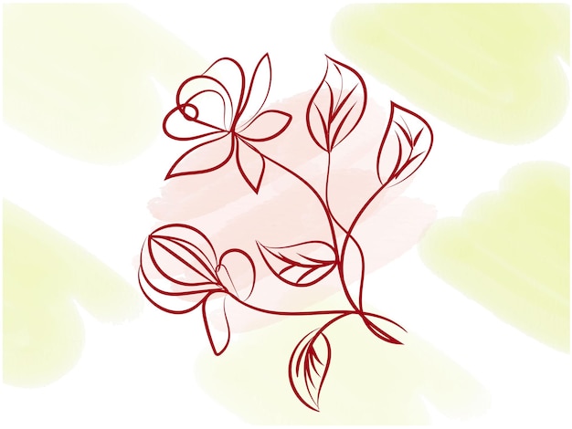 Fondo floral grabado dibujado a mano