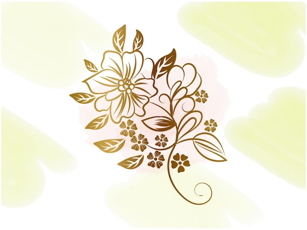 Fondo floral grabado dibujado a mano