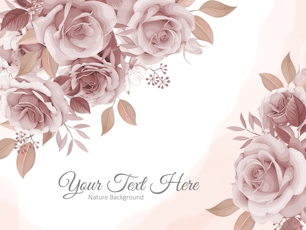 Vector fondo floral con hermosas rosas