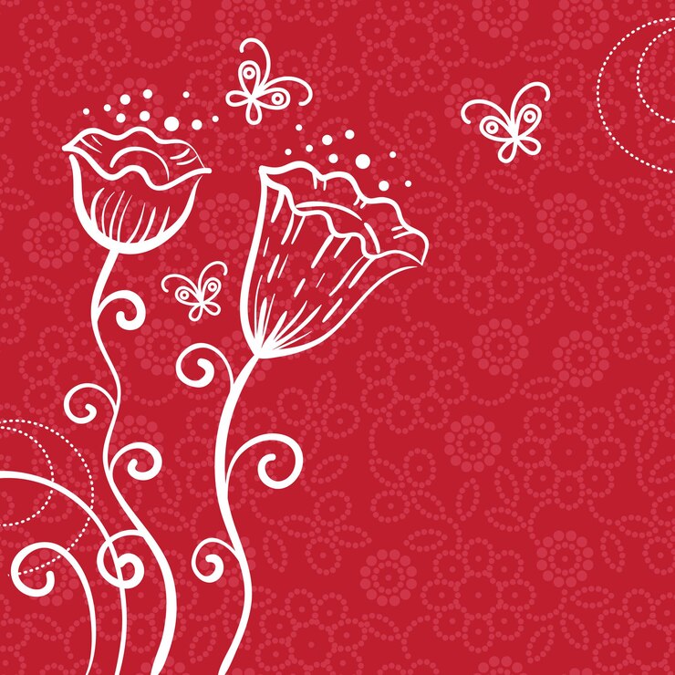 Vector fondo floral con la mariposa