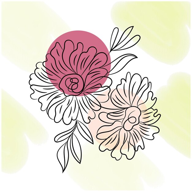 Fondo floral negro vectorial