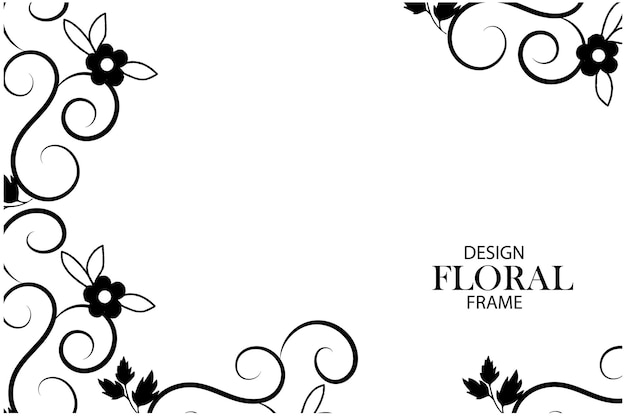 fondo floral negro vectorial