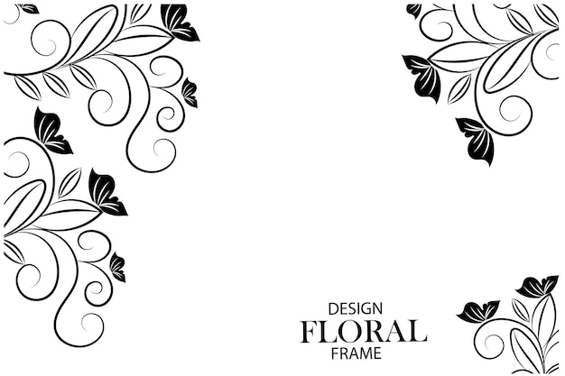 fondo floral negro vectorial