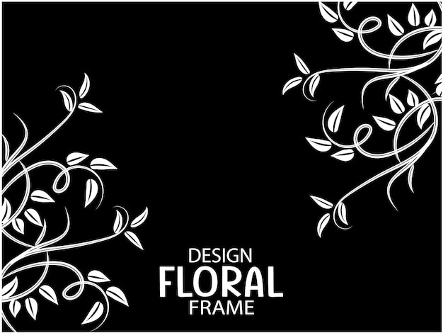 Vector fondo floral negro vectorial