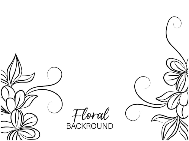 Fondo floral negro vectorial