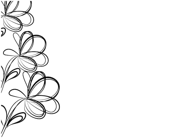 Fondo floral negro vectorial