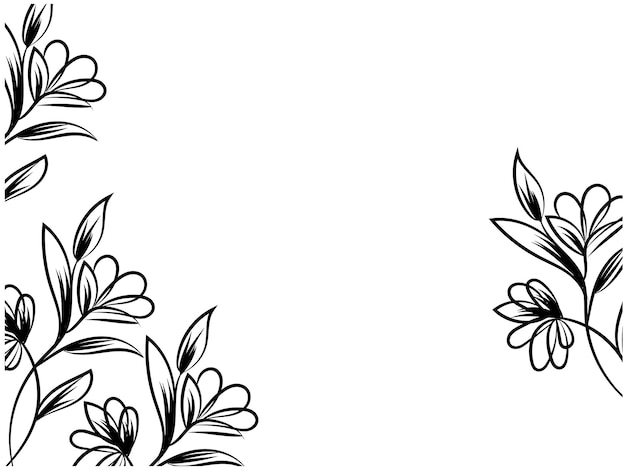 Fondo floral negro vectorial