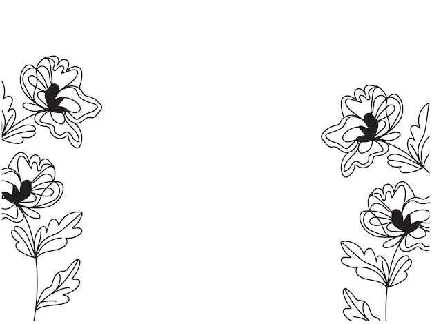 Fondo floral negro vectorial