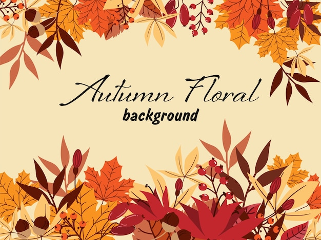 fondo floral de otoño